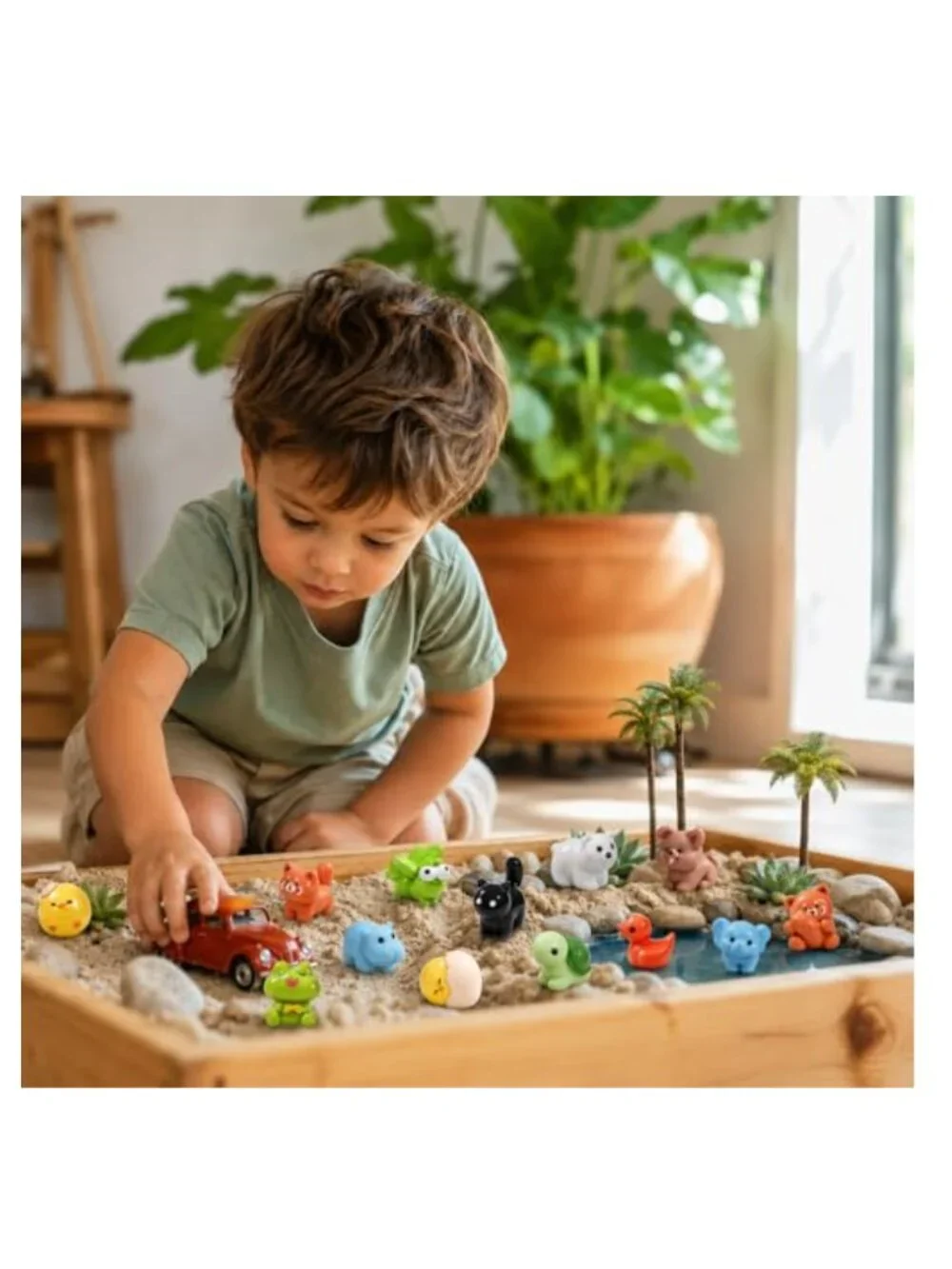 85pcs Mini Resin Animal Figures Fairy Garden Dollhouse Decor DIY Craft Party